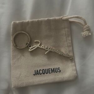 Jacquemus Scroll Logo Gold Keychain